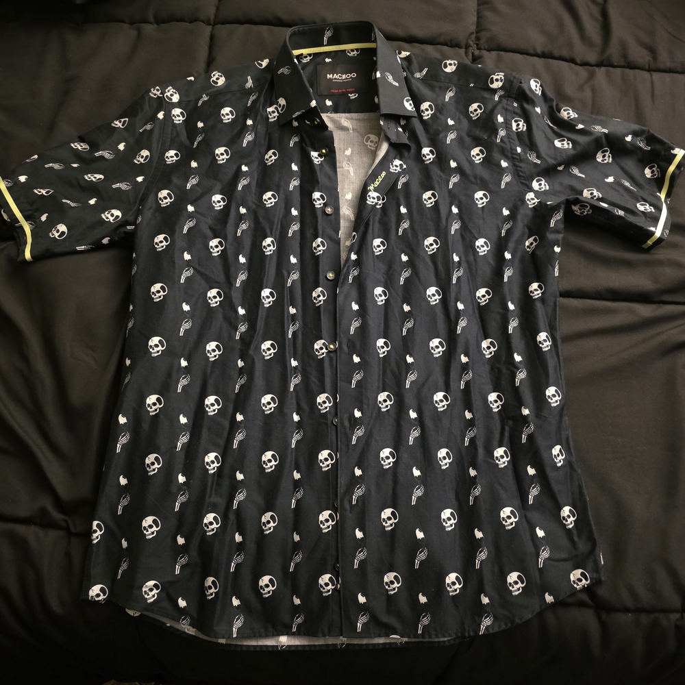 Maceoo Skull Print Men's Shirt